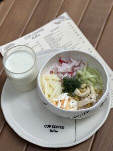Окрошка с курицей