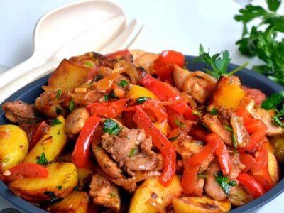 Жаркое по-домашнему с курицей