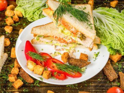Английский сэндвич с курицей
